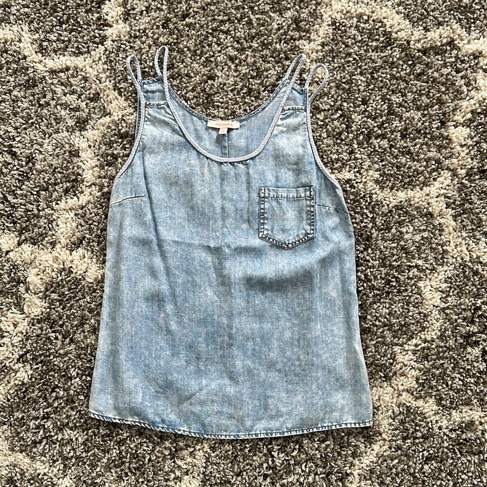 Skies Are Blue Stitch Fix Chambray Tank Size SP